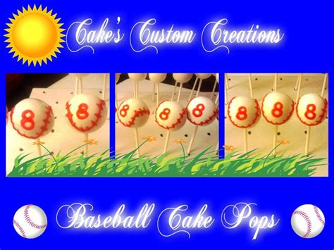 Baseball Cake pops | Baseball cake pops, Cake pops, Baseball cake