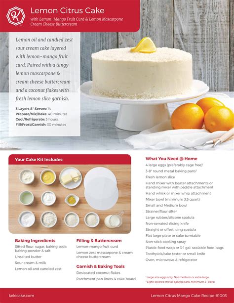 Lemon Zest Cake Baking Kit – KekiCake