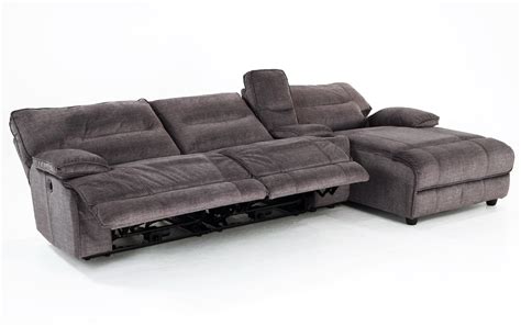 Pacifica Gray 4 Piece Power Reclining Left Arm Facing Sectional | Bobs ...