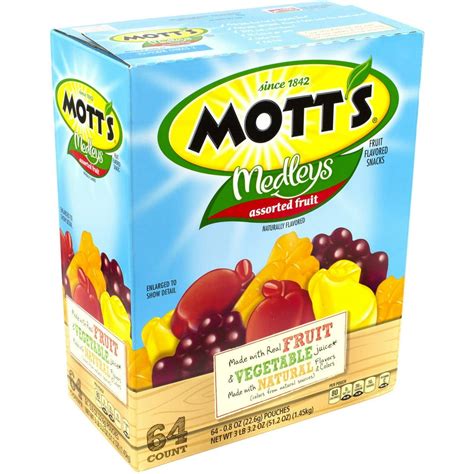 Mott's Medleys Fruit Snacks, Assorted Fruit, 0.8 Oz, 64 Ct - Walmart ...