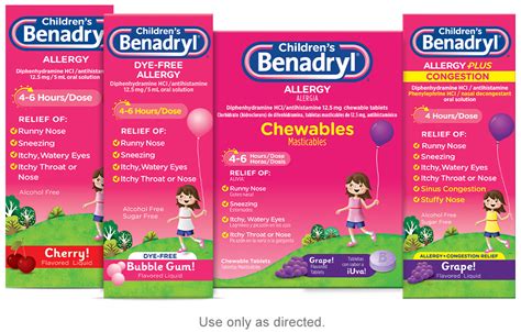 Children S Benadryl Allergy Plus Congestion Dosage Chart By Weight ...