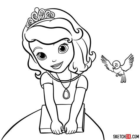 How to draw Princess Sofia | Princess drawings, Drawings, Easy drawings