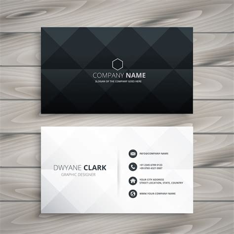 Free Business Card Templates Black And White