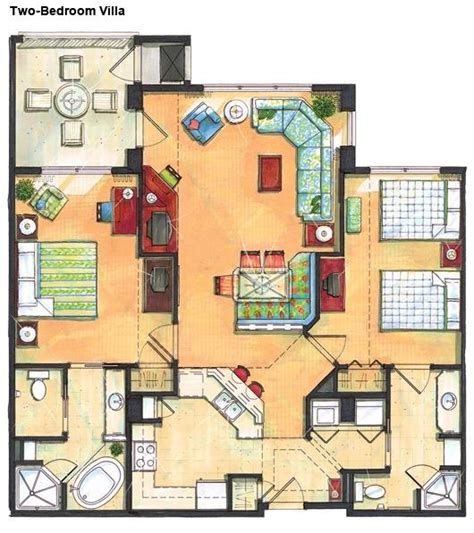 Orange Lake Resort Orlando Fl 2 Bedroom Villa Floor Plan ...