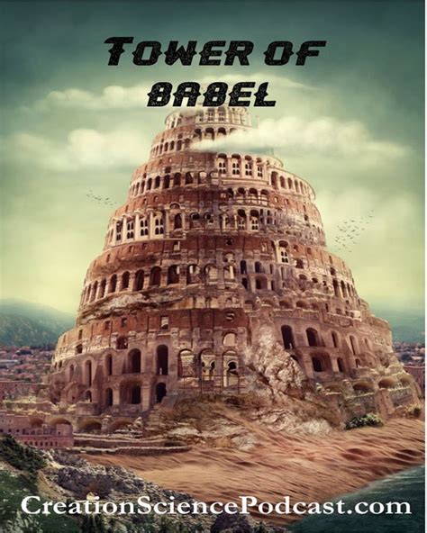 the tower of babel is shown in this poster