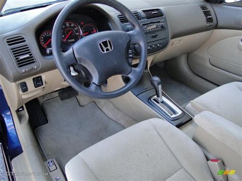 Ivory Interior 2003 Honda Civic LX Coupe Photo #46571719 | GTCarLot.com