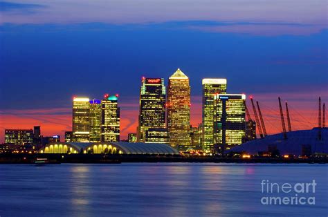 Canary Wharf Skyline night London England UK Photograph by Tim Gartside ...