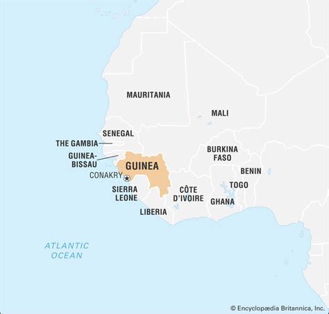 Guinea On Africa Map - Atlanta Georgia Map