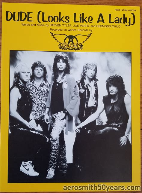 Dude (Looks Like A Lady)- 1987 Sheet Music – Aerosmith