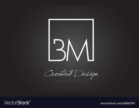 Bm square frame letter logo design with black and vector image on | Cartão de visita, Logomarca ...