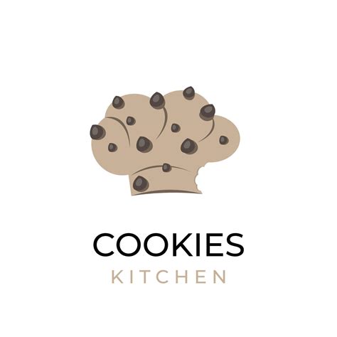 Chocolate chip cookies kitchen vector illustration logo 11424966 Vector ...