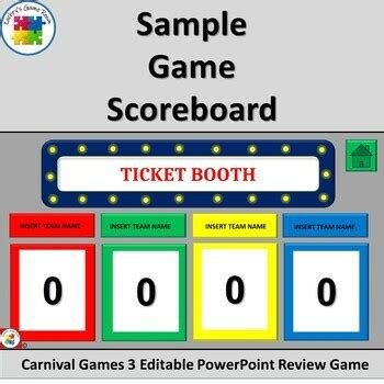 Editable PowerPoint Review Game Template: Carnival Games 3 by Betsey Zachry