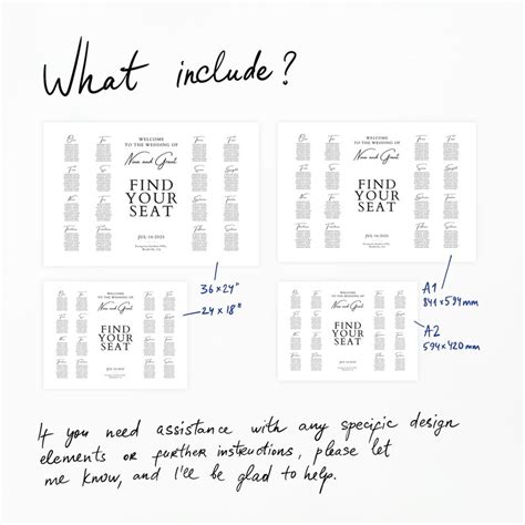 Wedding Seating Chart Canva Template, Modern Seating Plan Template ...