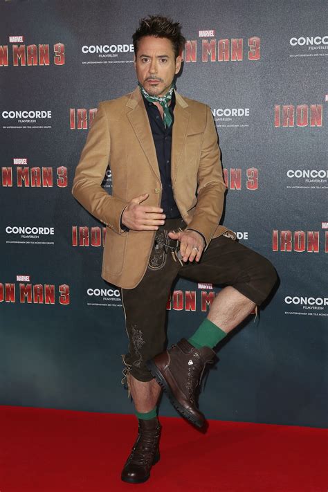 Robert Downey Jr. Wears Lederhosen To 'Iron Man 3' Premiere - Business Insider