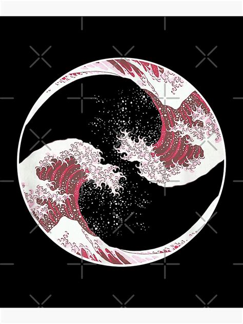 "Yin Yang Hokusai Mt Fuji Great Wave Kanagawa" Art Print for Sale by RogerMorin | Redbubble