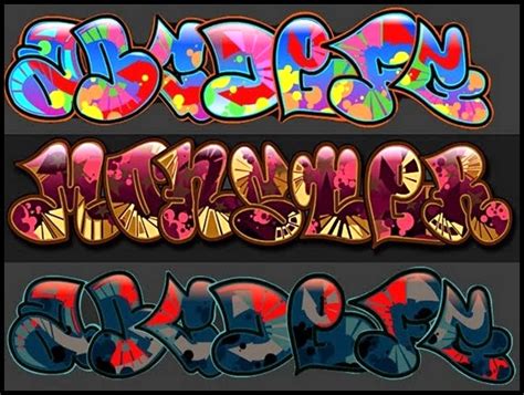 Bubble Graffiti Alphabet Font Letters | Digital Graffiti