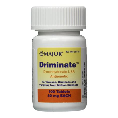 Major® Driminate Dimenhydrinate Nausea Relief - Box/100 - health care