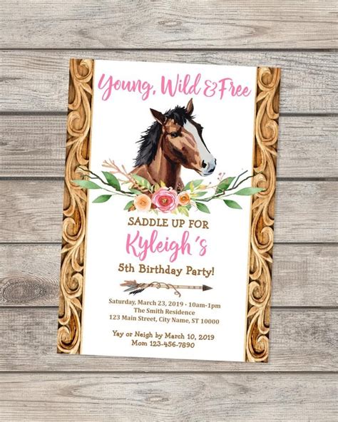 Horse Party Invitations Free Printable - Printable Word Searches