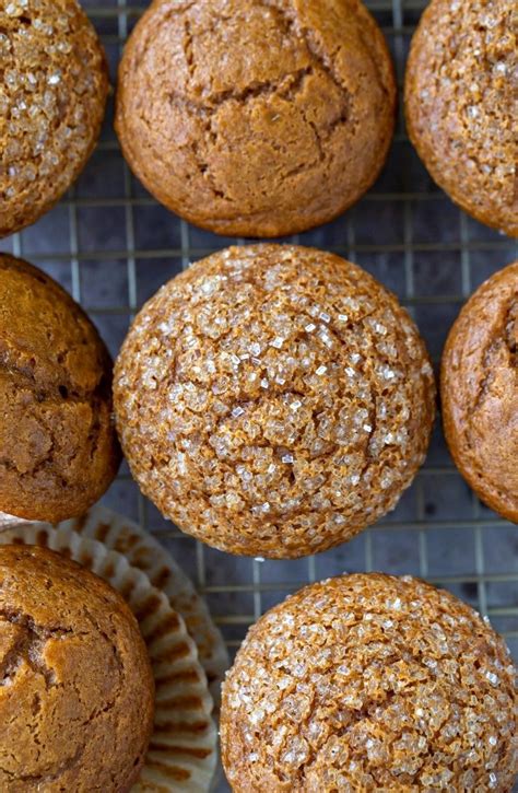 Moist gingerbread muffins are light and fluffy ginger molasses muffins ...