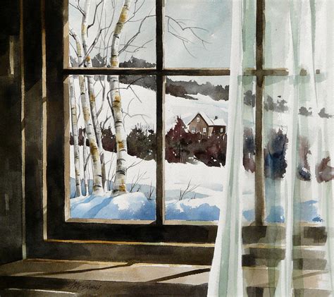 Winter Window Painting by Art Scholz - Pixels