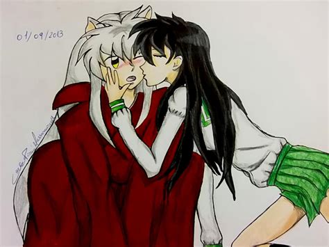 Inuyasha and Kagome kiss - Inuyasha by Kairica on DeviantArt