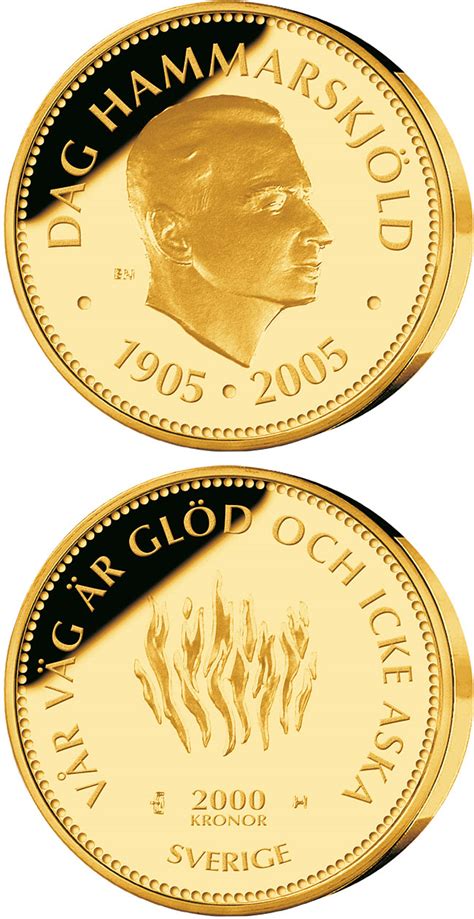 Gold coins. The krona coin series from Sweden