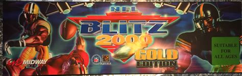 NFL Blitz 2000 Gold Edition Marquee – Arcade Marquee Dot Com