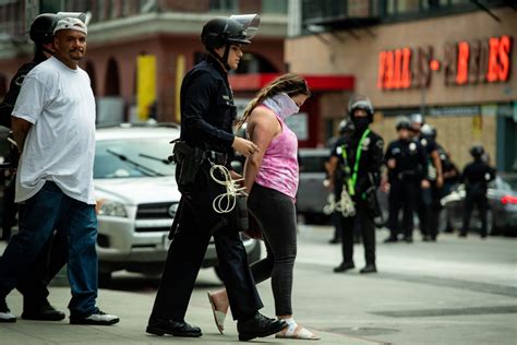 Dozens arrested in downtown Los Angeles Tuesday night after day of ...