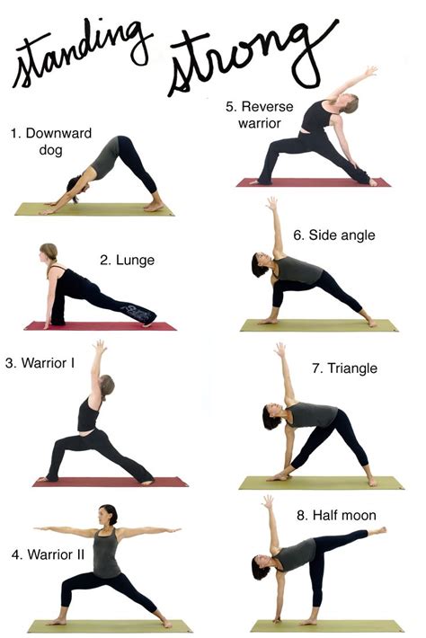 Flow Sequence of Classic Standing Poses for Home Practice | Standing ...