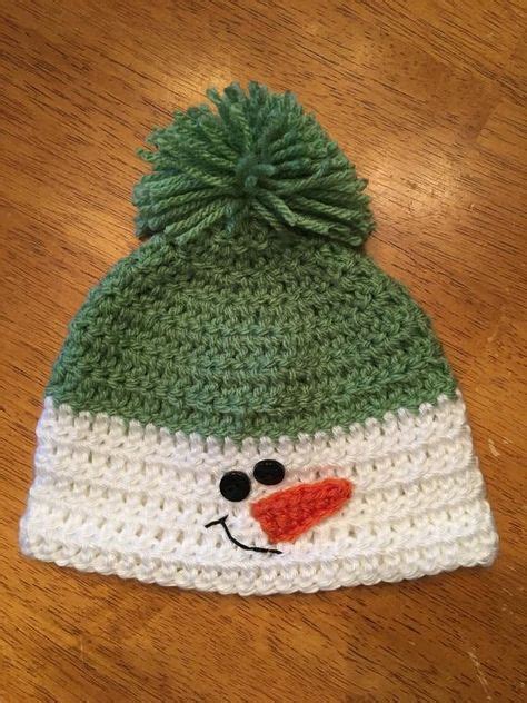 Crocheted Baby Snowman Hat (With images) | Crochet kids hats, Crochet ...