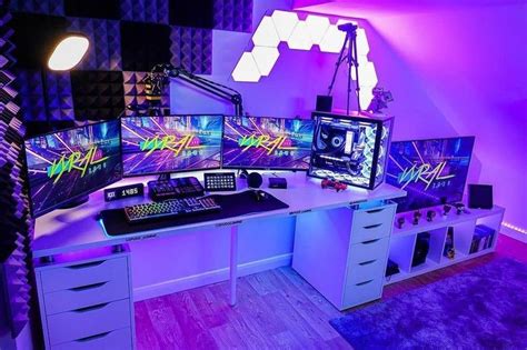 Gaming Setup Idea | Gaming room setup, Game room, Video game rooms