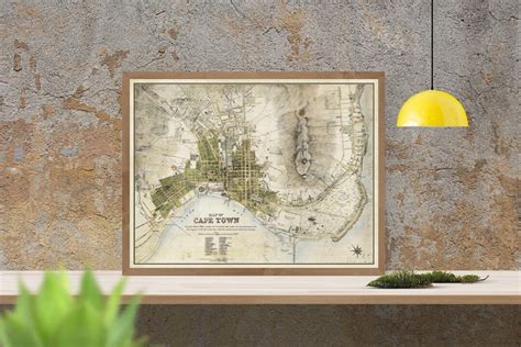 Antique Map of Cape Town,1884, Huge Map, Antique Decor, Fine Art Print ...