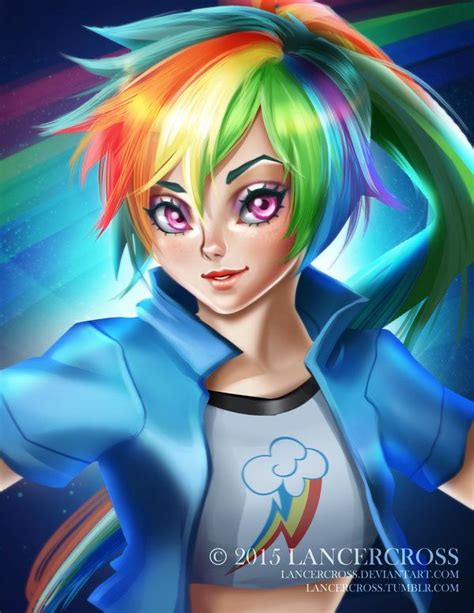 Rainbow Dash Human Version by lancercross on DeviantArt My Little Pony Movie, My Little Pony ...