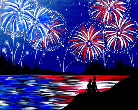 Happy Independence Day! #IndependenceDay #4thofJuly | Firework painting, Canvas painting diy ...