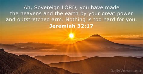 July 20, 2022 - Bible verse of the day - Jeremiah 32:17 - DailyVerses.net