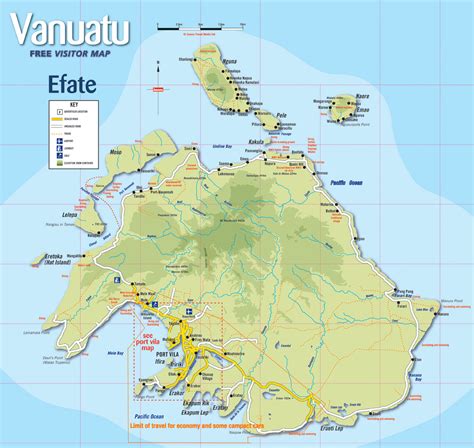 Vanuatu Tourist Map - Efate Vanuatu • mappery