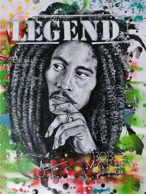 Legend - Bob Marley, Painting by Grazy B | Artmajeur