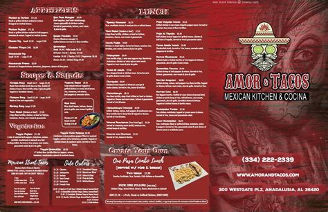 Carta del restaurante Amor and Tacos Mexican Kitchen, Andalusia