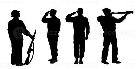 soldier silhouettes isolated 13790116 PNG