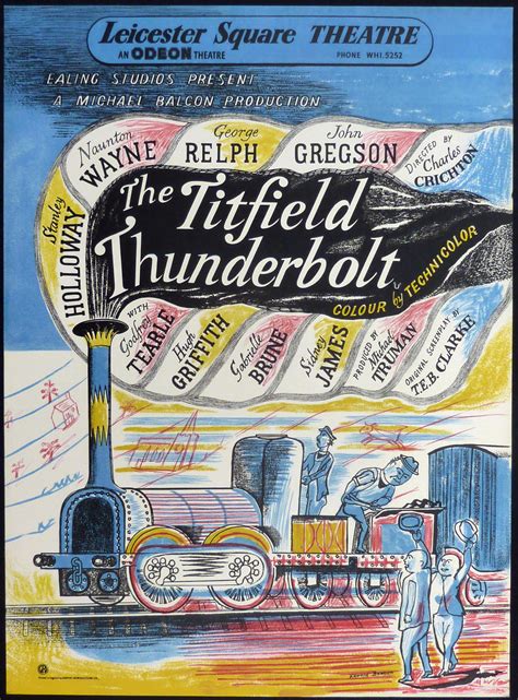 THE TITFIELD THUNDERBOLT (1953) Ealing Classic Rare Original Vintage UK Lift Bill Poster ...