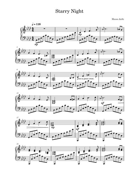 Starry Night Sheet music for Piano (Solo) | Musescore.com