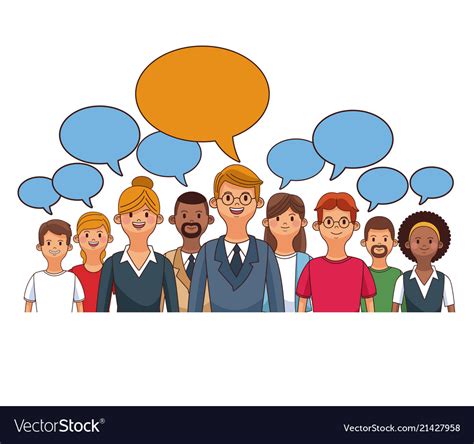 People talking cartoon Royalty Free Vector Image