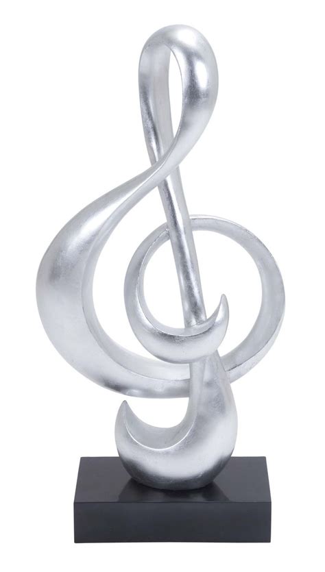 Polystone Foil Finish Silver Sculpt In Musical Note Shape | Notes sculpture, Music sculpture ...