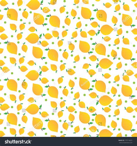 Lemon Pattern Background Wallpaper Isolated On Stock Vector (Royalty ...