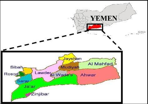 Map of Abyan Governorate | Download Scientific Diagram