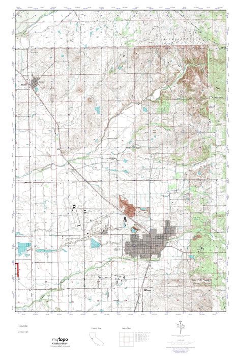 MyTopo Lincoln, California USGS Quad Topo Map