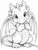 Cute Dragon Coloring Page sketch template