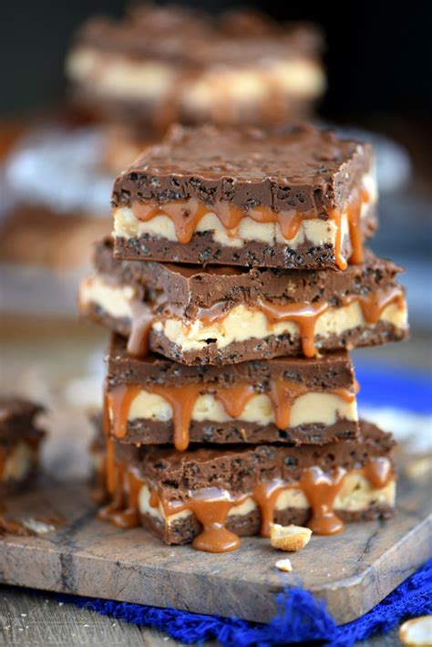 No Bake Snickers Crunch Bars - Mom On Timeout | Desserts, Crunch bars recipe, How sweet eats