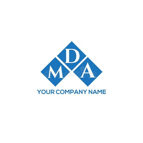 MDA Letter Logo Design on BLACK Background. MDA Creative Initials Letter Logo Concept Stock ...