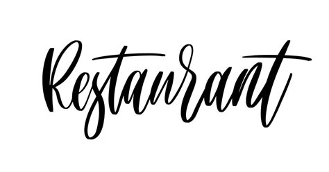 Restaurant logo. Icon or symbol for design menu eatery, canteen or cafe. Lettering vector ...